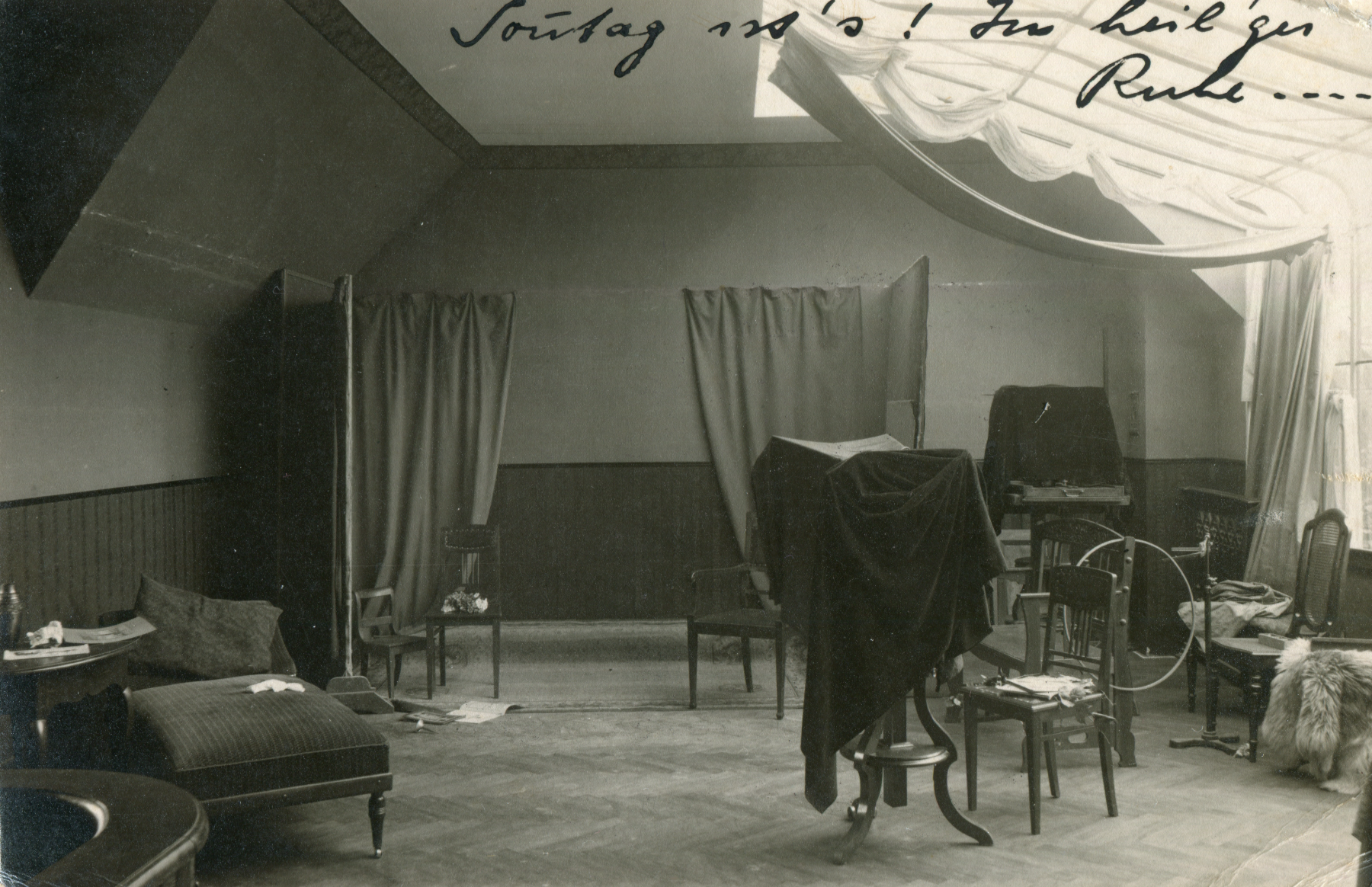 Das Tageslicht-Atelier der Fotografen Labhart in Rorschach, 1919