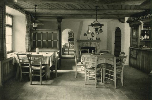 Innenansicht des Restaurants Locanda Fontanive