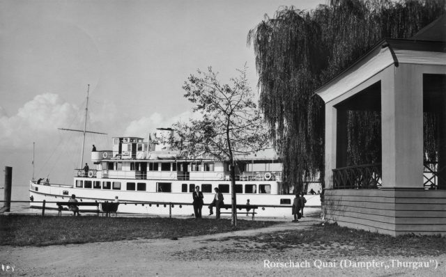 Rorschacher Quai mit Motorschiff „Thurgau“