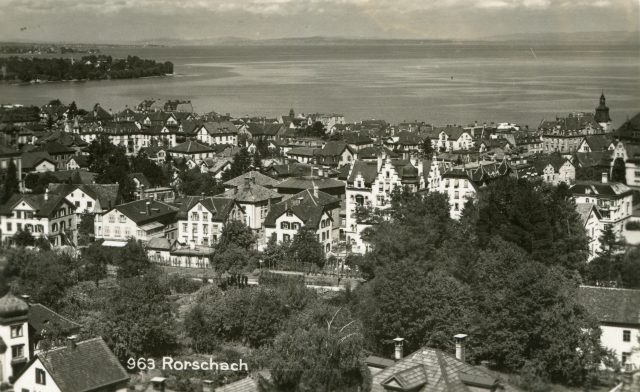 Stadtpanorama mit Kolumbanskirche und Bodensee