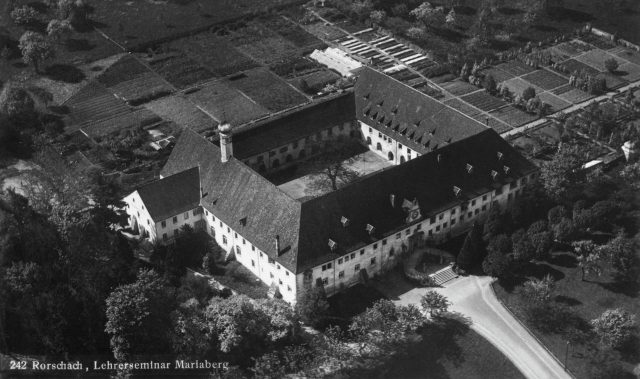 Luftaufnahme des Lehrerseminars Mariaberg