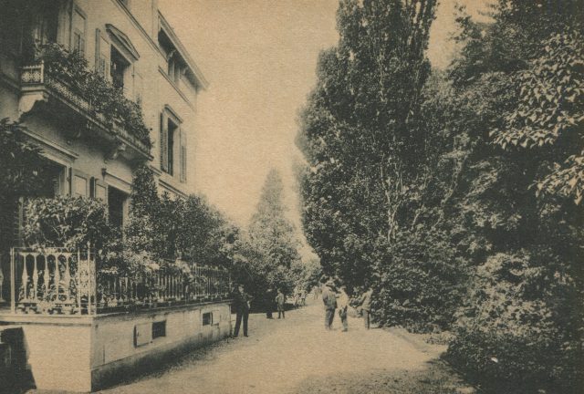 Parkanlage und Terrassenansicht des Instituts Wiget, Stella Maris