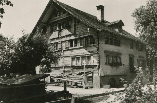 „Vogel-Ittensohn's Hus“ am Kirchweg vor dem Abbruch