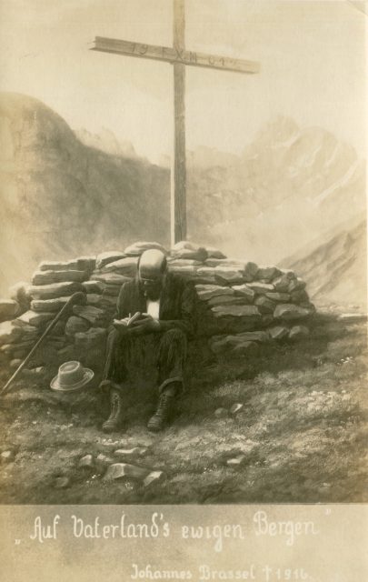 Gedenkkarte für Johannes Brassel († 1916) – Chronist von St. Margrethen