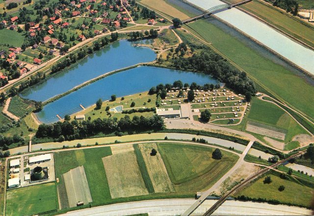 Luftaufnahme Strandbad und Campingplatz Bruggerhorn