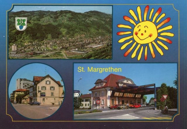 Mehrbildkarte mit lachender Sonne und Zollamt